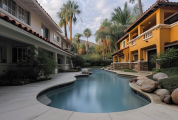 Fototapeta premium house_with_outdoor_patio