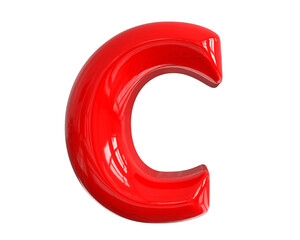 C Letter Red 3D