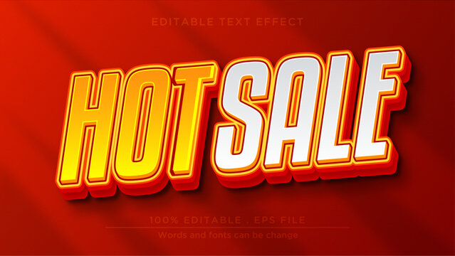 Hot sale 3d editable text effect. Promotion text effect