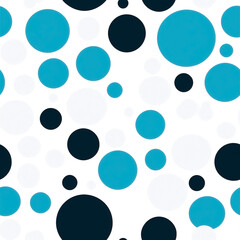 Seamless pattern : An Assortment of Blue and White Dots
