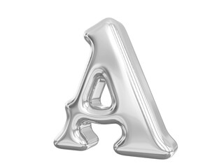 A Letter Silver 3D