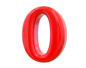O Letter Red 3D