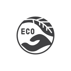 Eco friendly product vector icon