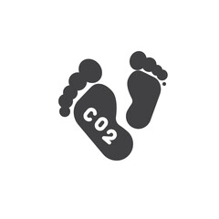 CO2 footprint vector icon