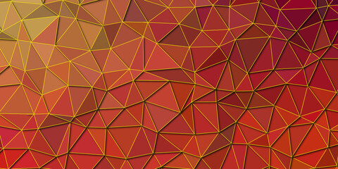 Fototapeta na wymiar Abstract low Poly with broken lines on dark gradient background.Triangle shapes Design used in web site, the texture of triangulation.Technical futuristic template for business design and presentation