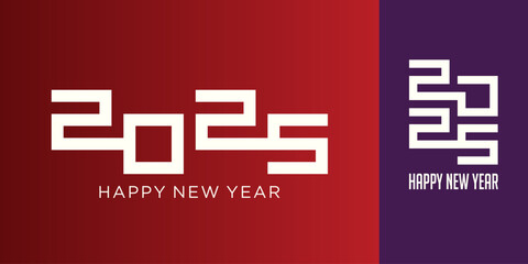 2025 Happy New Year design vector. trendy new year 2025 design template.