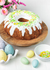 Easter Bundt Cake with Easter Eggs