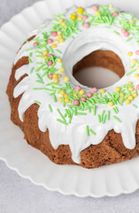 Easter Bundt Cake with Easter Eggs
