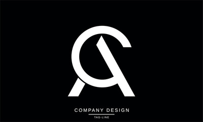 AC, CA, Abstract Letters Logo Monogram