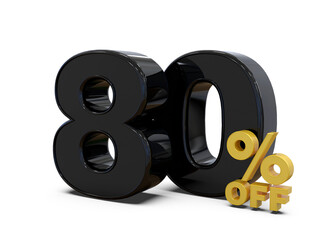 80% Sale Off Discount Black Friday 3D