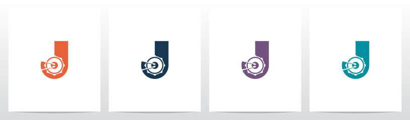 Drum Snare Stick Percussion Letter Logo Design J