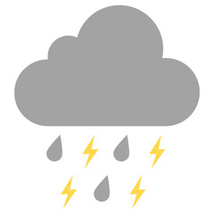 thunderstorm weather icon illustration