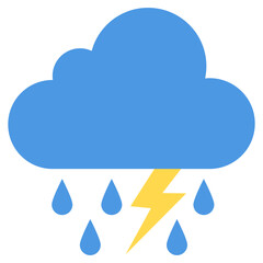 cloud and rain icon illustration