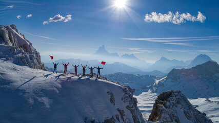 The winter climbing success of the professional team and the mystical views of the mountain ranges