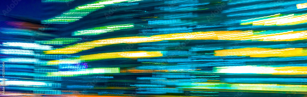 Poster abstract high speed technology pov motion blurred concept image from the yuikamome monorail in tokyo
