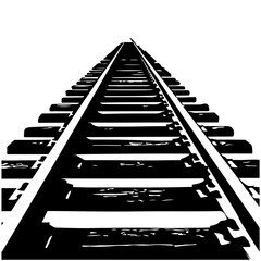 A railroad track - obrazy, fototapety, plakaty