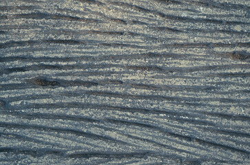 The texture background of the concrete floor with dark blue tones, grunge, rough, and striped lines.