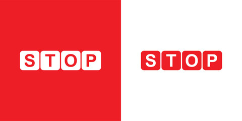 stop sign. Vector icon	