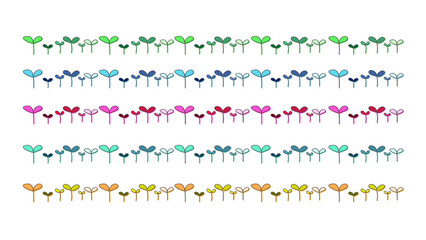 若葉、芽生え、ライン、強調、注目、テロップベース、枠、おしゃれ、かわいい、動画配信、YouTube,テレビ