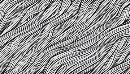 Seamless Pattern with Hand Drawn Lines - Vector Illustration