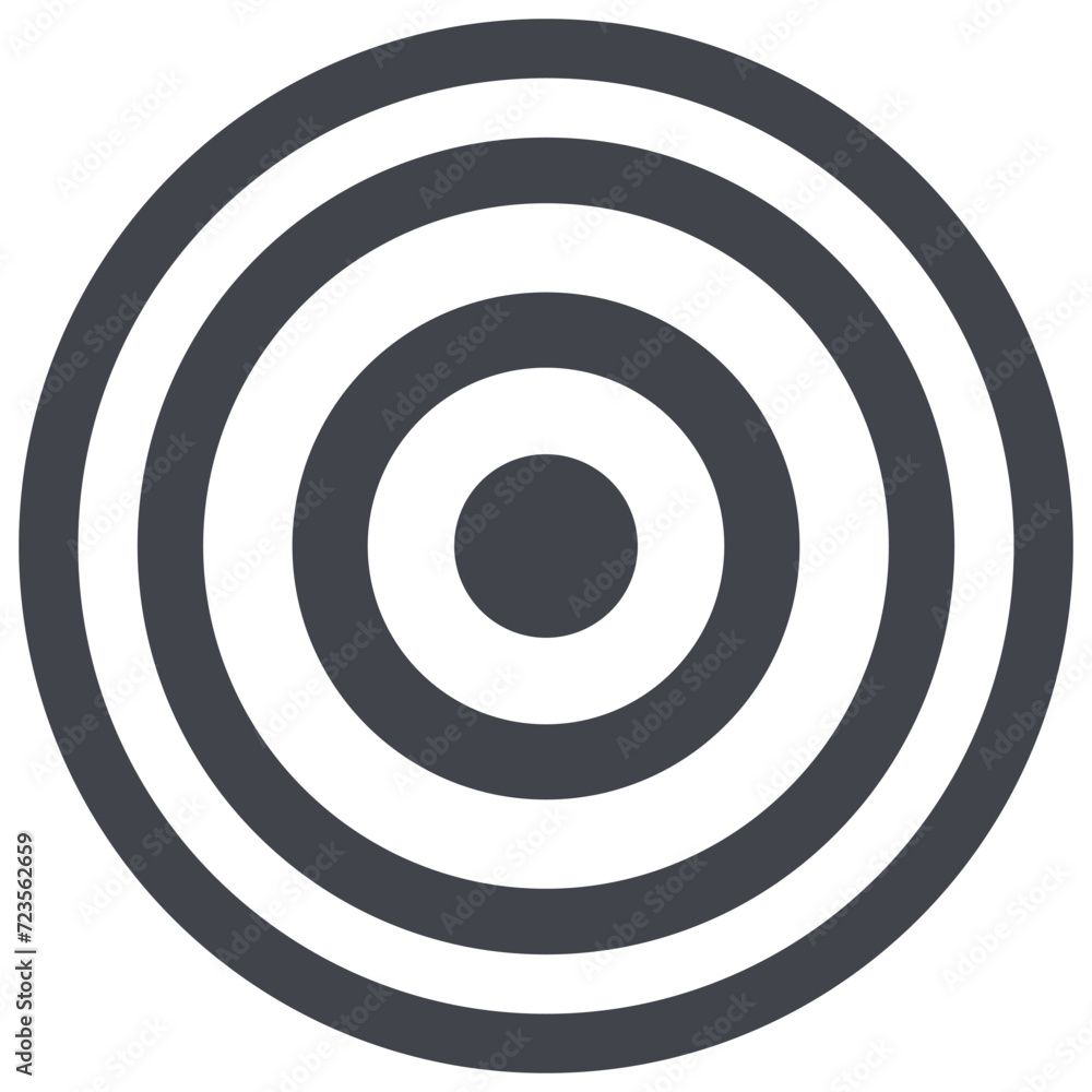 Wall mural target icon isolated on white background.