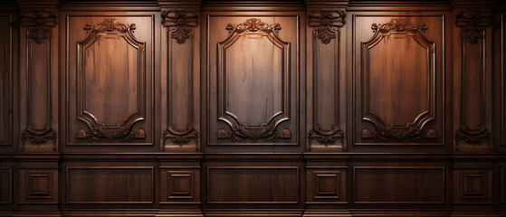 Clasic Luxury Wood Panelling on the Wall