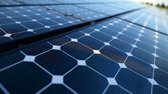 solar energy panels - close up of photovoltaic cells