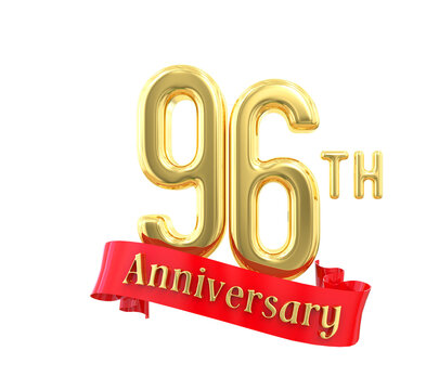 96th Anniversary Gold Number 3D