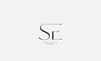 Alphabet letters Initials Monogram logo SE ES S E