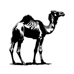 Camel Tropical Logo Monochrome Design Style