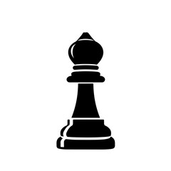 Chess Piece Pawn Logo Monochrome Design Style