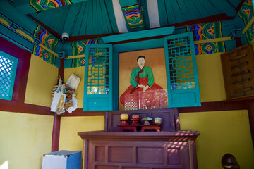Interior of Lost Maiden Shrine with Artful Decorations