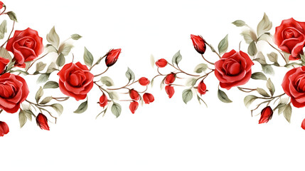 Beautiful decoration floral with white background, generative ai
