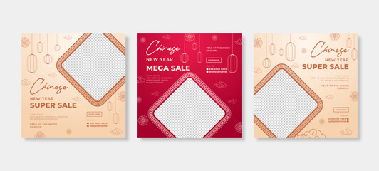 Chinese new year social media post template