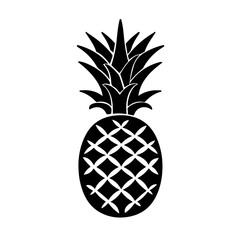 Pineapple fruit Logo Monochrome Design Style