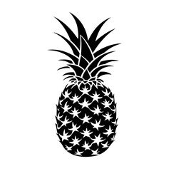 Pineapple Pose Logo Monochrome Design Style