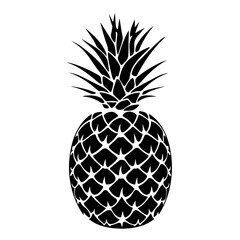 Pineapple Pose Logo Monochrome Design Style