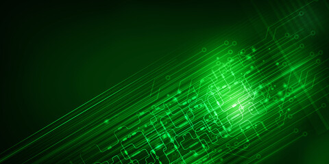 2d illustration Abstract futuristic electronic circuit technology background
