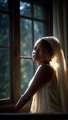 Obraz premium artistic portrait of a young African American woman