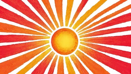 Vector Illustration of Yellow Sun Background in Modern Flat Style