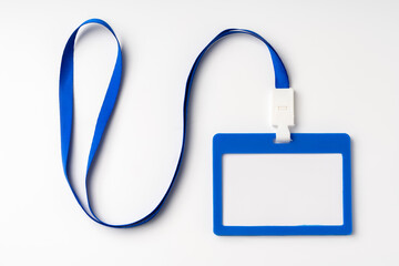 Obraz premium Blank bagde mockup isolated on white background