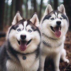 Fototapeta premium siberian husky dog