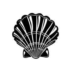 Seashell Logo Monochrome Design Style