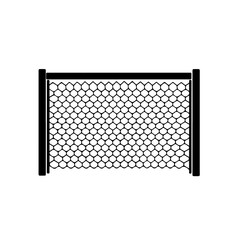 Soccer Goal Post Logo Monochrome Design Style