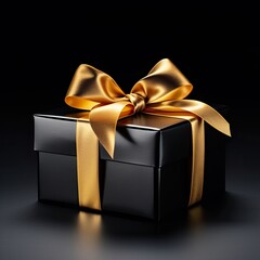A Gift Wrapped in Gold Foil with a Bow