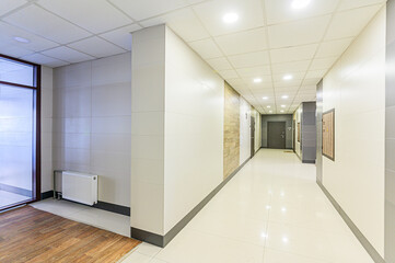 interior public place, house entrance. doors, walls, corridors staircase
