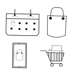 illustration of shopping icon set