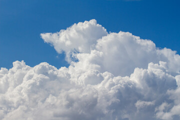 Naklejka na ściany i meble blue sky background with white clouds. panorama of clear sky