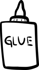 glue back to school equipment outline doodle