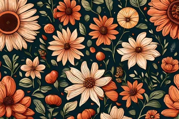Poster Im Rahmen seamless floral pattern © Aniqa